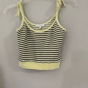 URBAN OUTFITTERS YELLOW STRIPED CROP TOP